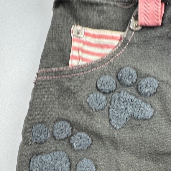 Azona a02 Black and Pink Denim Skirt with Removable Bib Button-Up Dress - Picture 6 of 15